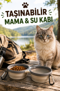 Taşınabilir Mama ve Su Kabı