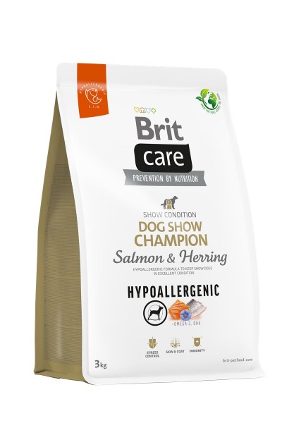 Brit Care Dog Show Champion Hipoalerjenik Somon ve Ringa Balıklı Köpek Maması 3 Kg