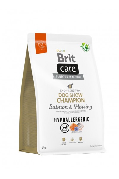 Brit Care Dog Show Champion Hipoalerjenik Somon ve Ringa Balıklı Köpek Maması 3 Kg
