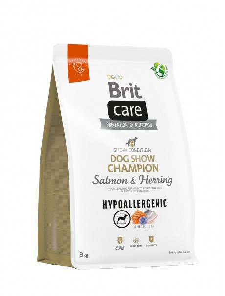Brit Care Dog Show Champion Hipoalerjenik Somon ve Ringa Balıklı Köpek Maması 3 Kg Brit Care Dog Show Champion Hipoalerjenik Somon ve Ringa Balıklı Köpek Maması 3 Kg
