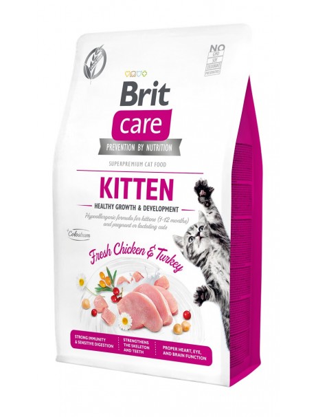 Brit Care Kitten Tahılsız Hipoalerjenik Taze Tavuk ve Hindi Etli Yavru Kedi Maması 2 Kg Brit Care Kitten Tahılsız Hipoalerjenik Taze Tavuk ve Hindi Etli Yavru Kedi Maması 2 Kg