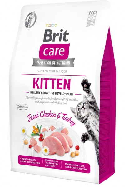 Brit Care Kitten Tahılsız Hipoalerjenik Taze Tavuk ve Hindi Etli Yavru Kedi Maması 7 Kg