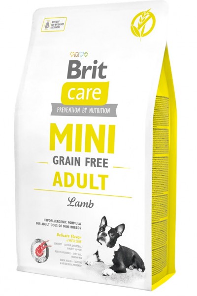 Brit Care Mini Adult Tahılsız Hipoalerjenik Kuzu Etli Yetişkin Köpek Maması 2 Kg