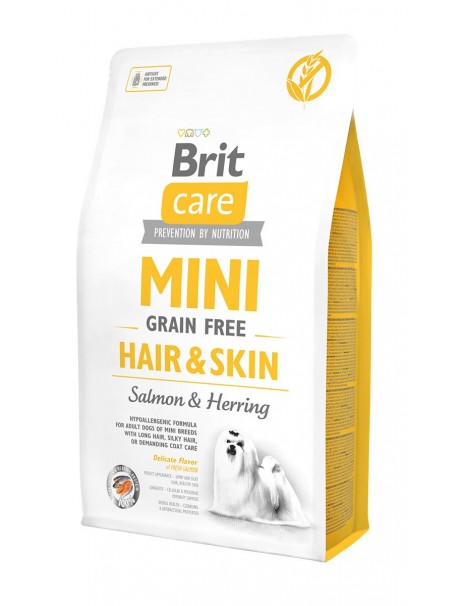 Brit Care Mini Hair & Skin Somon ve Ringa Balıklı Tahılsız Hipoalerjenik Yetişkin Köpek Maması 2 Kg Brit Care Mini Hair & Skin Somon ve Ringa Balıklı Tahılsız Hipoalerjenik Yetişkin Köpek Maması 2 Kg
