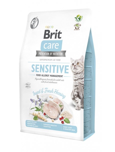 Brit Care Sensitive Tahılsız Hipoalerjenik Böcek Proteini ve Taze Ringa Balıklı Yetişkin Kedi Maması 2 Kg Brit Care Sensitive Tahılsız Hipoalerjenik Böcek Proteini ve Taze Ringa Balıklı Yetişkin Kedi Maması 2 Kg