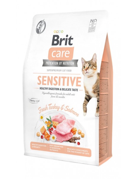 Brit Care Sensitive Tahılsız Hipoalerjenik Taze Hindi ve Somonlu Yetişkin Kedi Maması 2 Kg Brit Care Sensitive Tahılsız Hipoalerjenik Taze Hindi ve Somonlu Yetişkin Kedi Maması 2 Kg