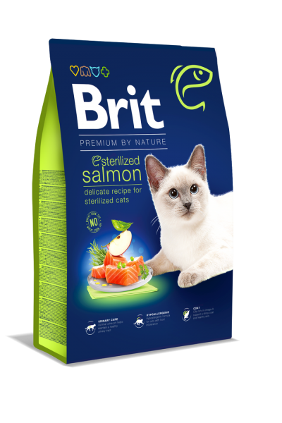 Brit Premium By Nature Sterilized Somon Balıklı Kısırlaştırılmış Kedi Maması 8 Kg