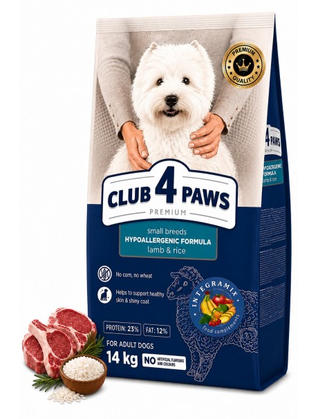 Club 4 Paws Premium Hypoallergenic Small Breeds Kuzu Etli ve Pirinçli Yetişkin Köpek Kuru Maması 14 kg