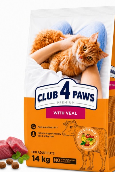 Club 4 Paws Premium Sığır Etli Yetişkin Kedi Kuru Maması 14 kg
