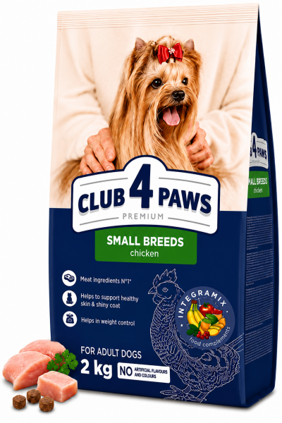 CLUB 4 PAWS PREMIUM SMALL BREEDS TAVUKLU YETİŞKİN KÖPEK KURU MAMASI 2 KG