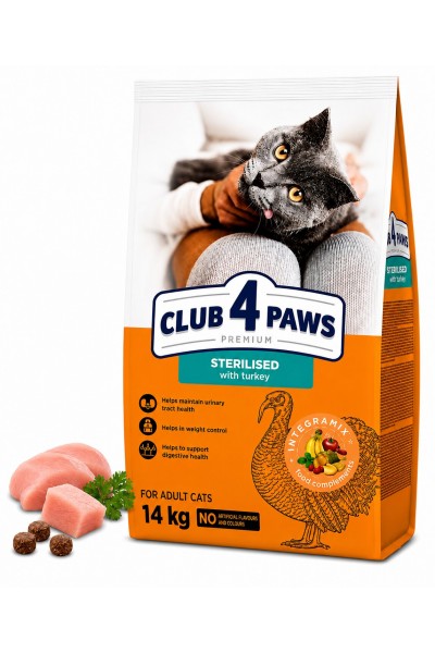 Club 4 Paws Sterilised Hindi Etli Yetişkin Kedi Kuru Maması 14 kg