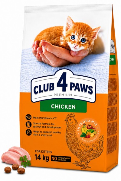 Club 4 Paws Premium Tavuklu Yavru Kedi Maması 14 kg