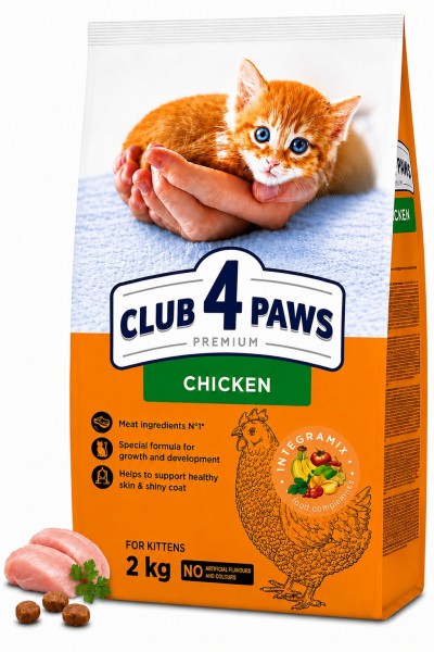 Club 4 Paws Tavuklu Yavru Kedi Maması 2 kg