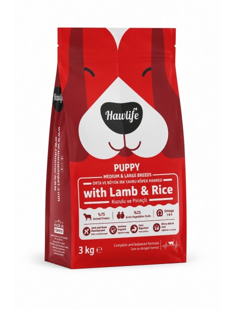 Havlife Kuzulu Medium & Large Yavru Köpek Maması 3 kg
