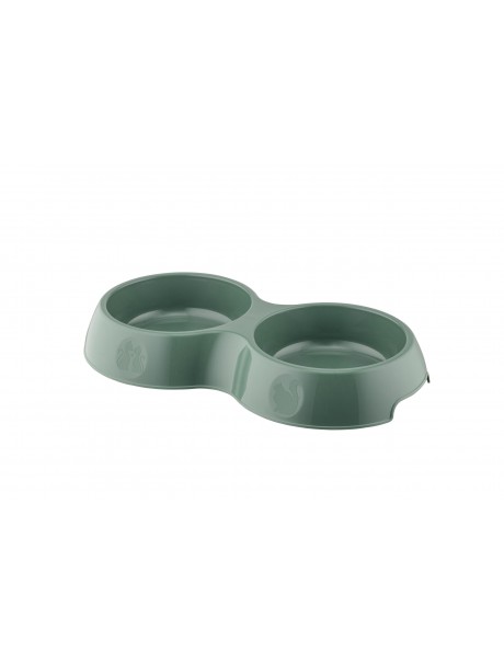 Yummy Haki Yeşil İkili Mama ve Su Kabı 300+300 ml 16,1x27,7x3,9 cm