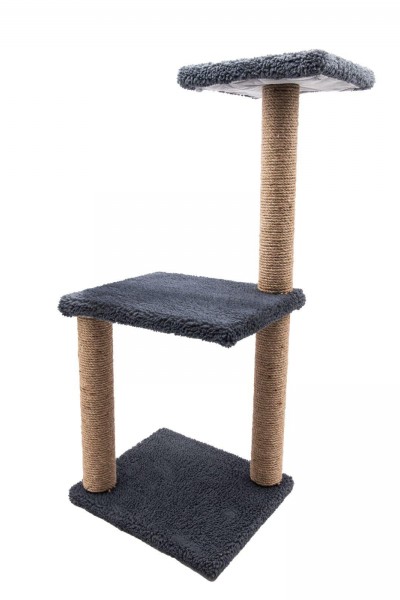 Kedi Tırmalama Ağacı 85 Cm – 3 Katlı, 30x35 Cm Taban