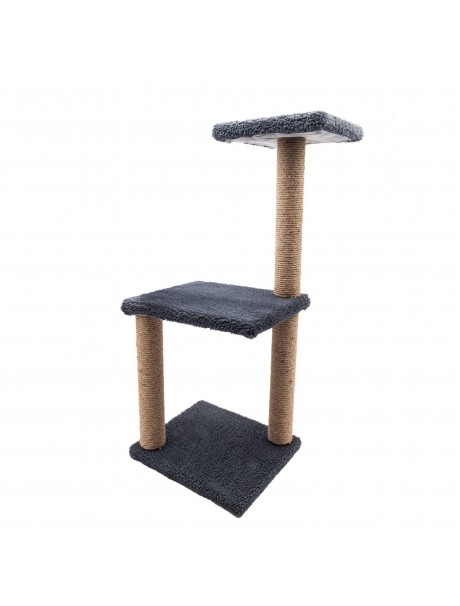 Kedi Tırmalama Ağacı 85 Cm – 3 Katlı, 30x35 Cm Taban