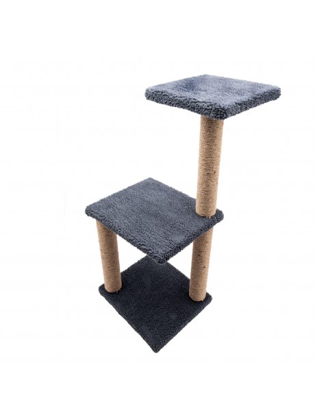 Kedi Tırmalama Ağacı 85 Cm – 3 Katlı, 30x35 Cm Taban