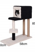 Kedi Tırmalama Ağacı 85 Cm – Evli, Platformlu ve Çok Katlı Kedi Tırmalama Ağacı 85 Cm – Evli, Platformlu ve Çok Katlı