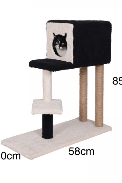 Kedi Tırmalama Ağacı 85 Cm – Evli, Platformlu ve Çok Katlı