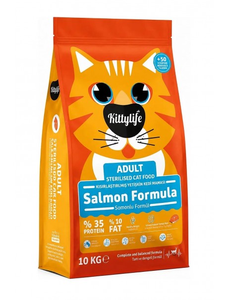 Kittylife Somonlu Kısırlaştırılmış Kedi Maması 10 kg Kittylife Somonlu Kısırlaştırılmış Kedi Maması 10 kg