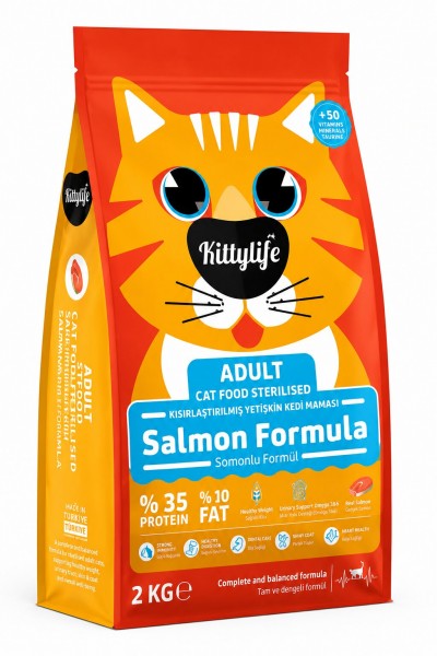 Kittylife Somonlu Kısırlaştırılmış Kedi Maması 2 kg Kittylife Somonlu Kısırlaştırılmış Kedi Maması 2 kg