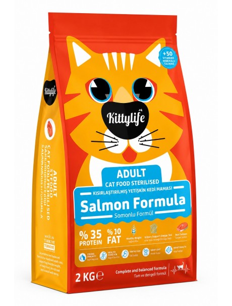 Kittylife Somonlu Kısırlaştırılmış Kedi Maması 2 kg Kittylife Somonlu Kısırlaştırılmış Kedi Maması 2 kg