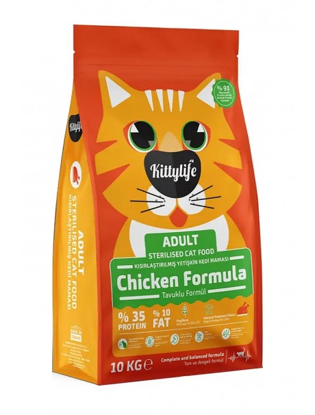 Kittylife Tavuklu Kısırlaştırılmış Kedi Maması 10 kg Kittylife Tavuklu Kısırlaştırılmış Kedi Maması 10 kg