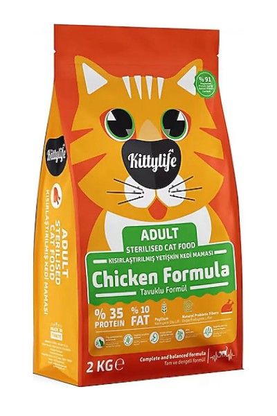 Kittylife Tavuklu Kısırlaştırılmış Kedi Maması 2 kg Kittylife Tavuklu Kısırlaştırılmış Kedi Maması 2 kg