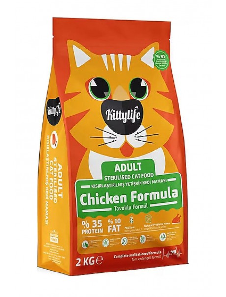 Kittylife Tavuklu Kısırlaştırılmış Kedi Maması 2 kg Kittylife Tavuklu Kısırlaştırılmış Kedi Maması 2 kg
