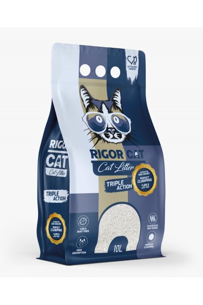 Rigor Aktif Karbonlu İnce Taneli Kedi Kumu 10 Lt