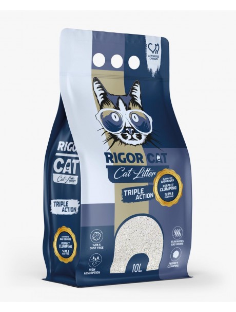 Rigor Aktif Karbonlu İnce Taneli Kedi Kumu 10 Lt Rigor Aktif Karbonlu İnce Taneli Kedi Kumu 10 Lt