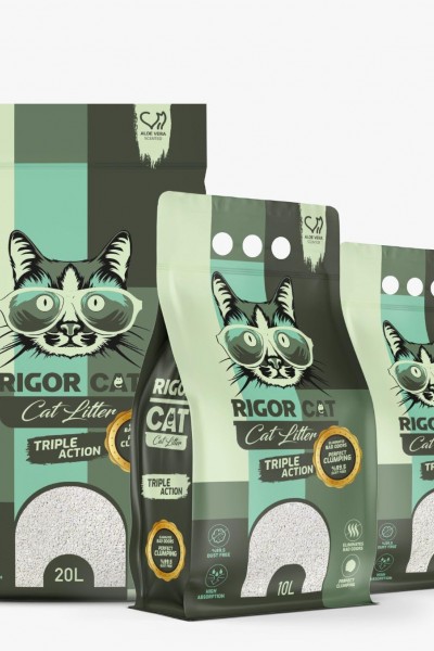 Rigor Aloe Vera Kokulu İnce Taneli Kedi Kumu 10 Lt