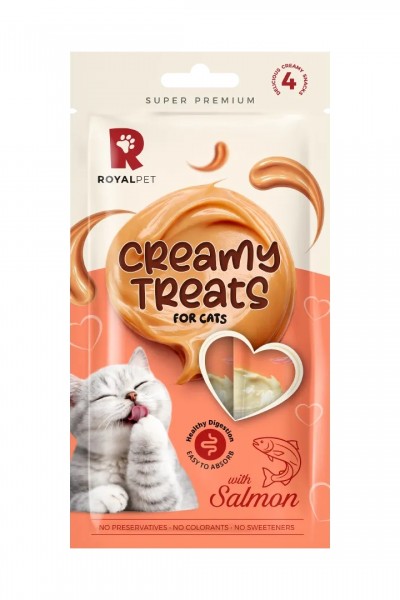 Royalpet Kediler İçin Somonlu Krema Ödül Maması 4x14 gr 56 gr