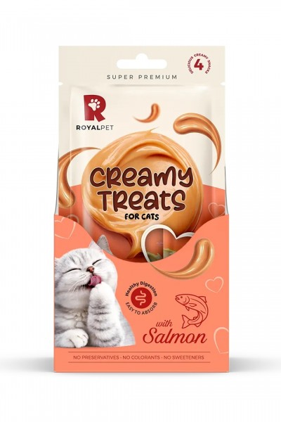 Royalpet Kediler İçin Somonlu Krema Ödül Maması 4x14 gr 56 gr