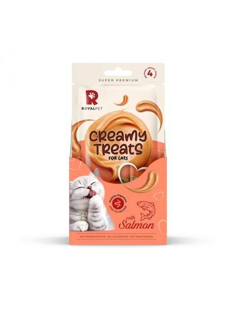 Royalpet Kediler İçin Somonlu Krema Ödül Maması 4x14 gr 56 gr Royalpet Kediler İçin Somonlu Krema Ödül Maması 4x14 gr 56 gr