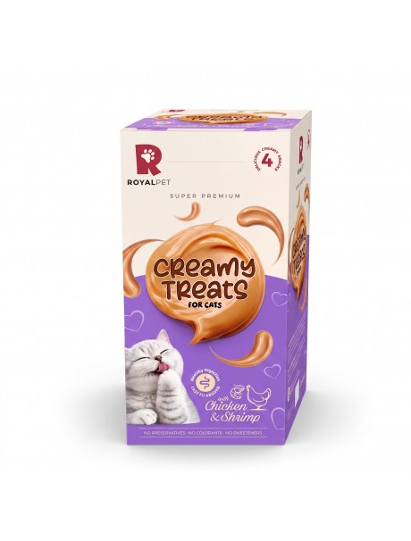 Royalpet Kediler İçin Tavuklu, Karidesli Krema Ödül Maması 4x14 gr 56 gr