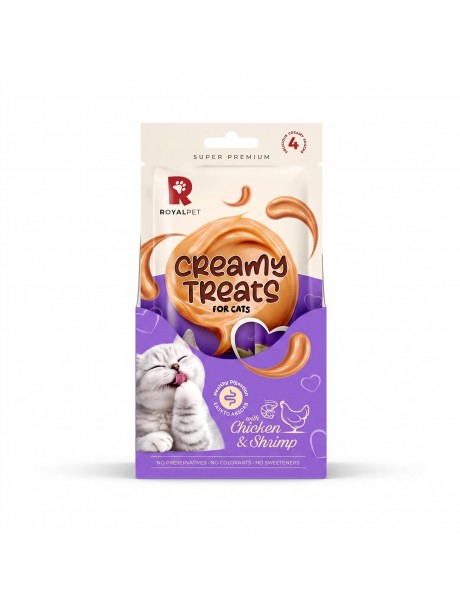 Royalpet Kediler İçin Tavuklu, Karidesli Krema Ödül Maması 4x14 gr 56 gr