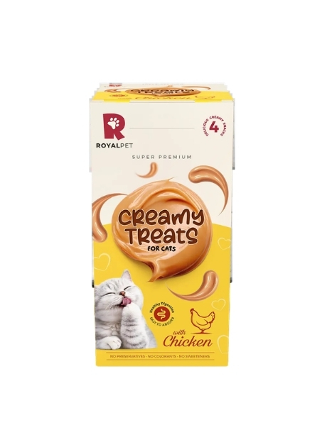Royalpet Kediler İçin Tavuklu Krema Ödül Maması 4x14 gr 56 gr