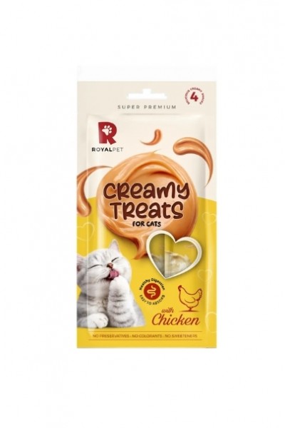 Royalpet Kediler İçin Tavuklu Krema Ödül Maması 4x14 gr 56 gr