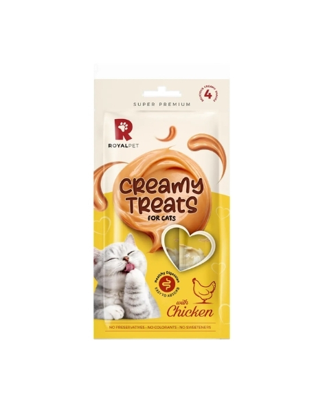 Royalpet Kediler İçin Tavuklu Krema Ödül Maması 4x14 gr 56 gr