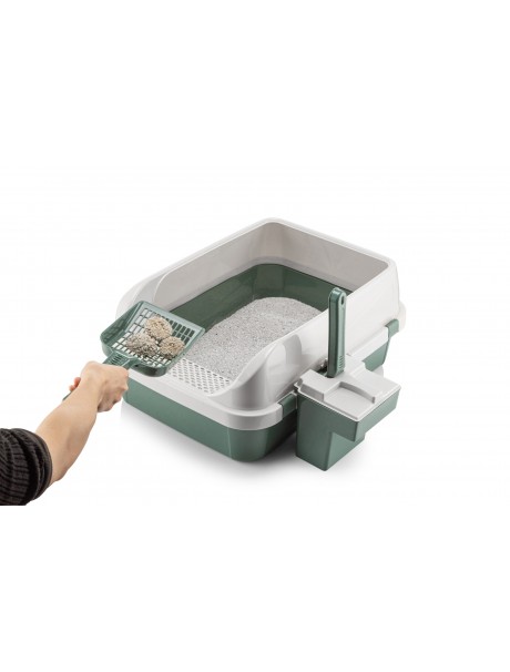 Tidy Haki Yeşil Geniş Aralıklı Küçük Kedi Kum Küreği 11x25,7x4,7 cm