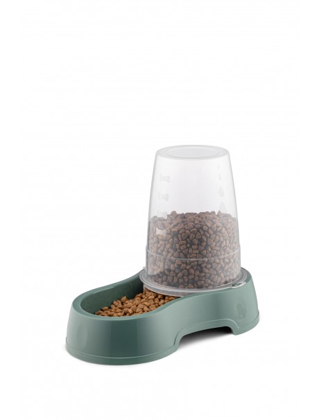 Well Haki Yeşil Hazneli Kedi ve Köpek Mama ve Su Kabı 1,5 LT 18 cmx30,5 cmx23,6 cm
